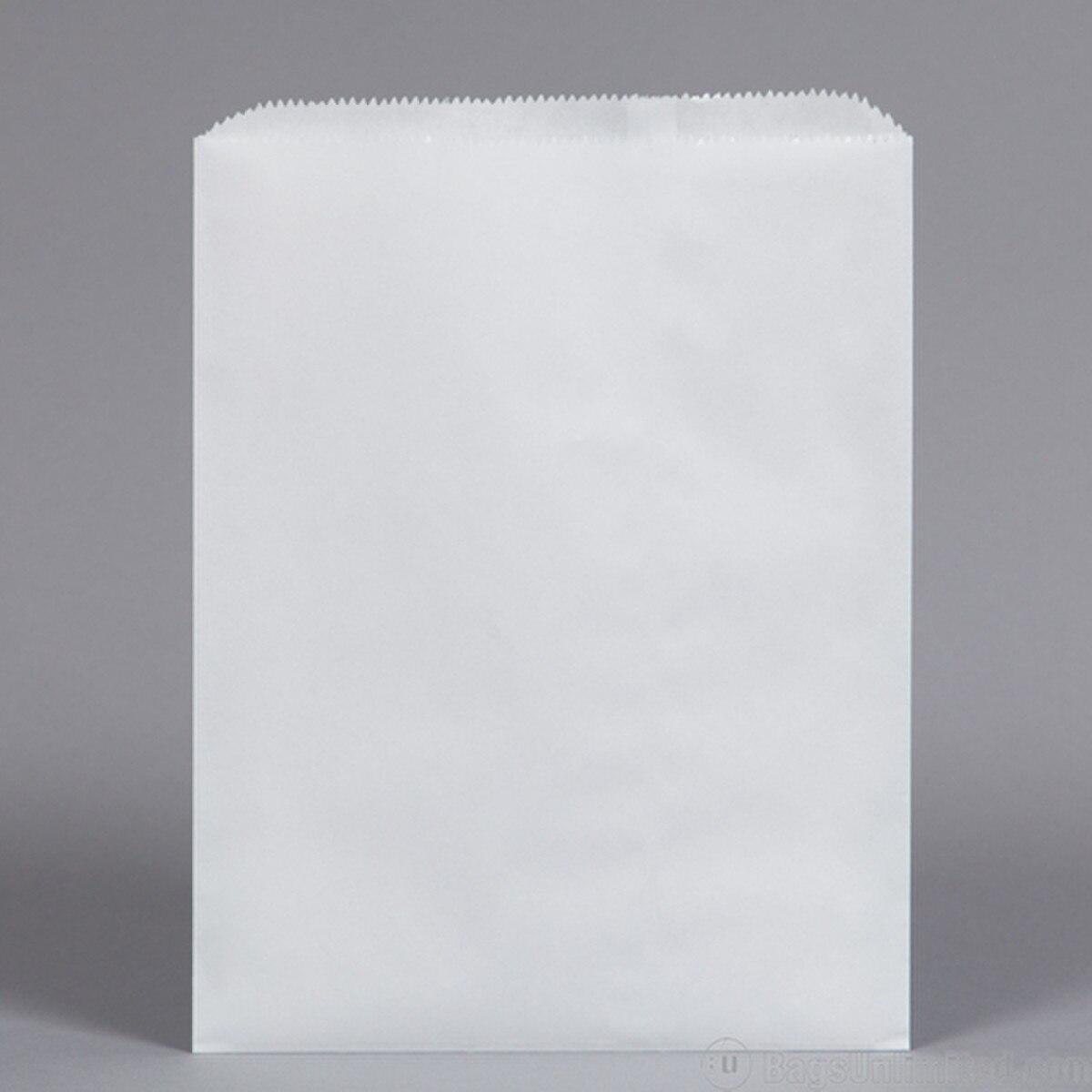 Flat Merchandise Bags. White Kraft